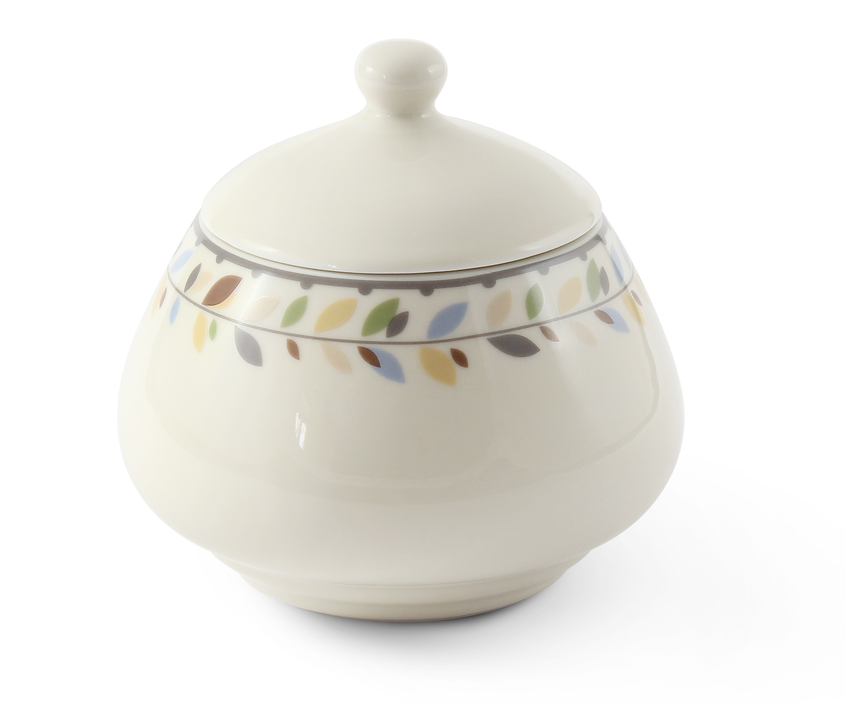 Porcelánová cukřenka s víkem, 0,30 l, NatureLine, Leander menší